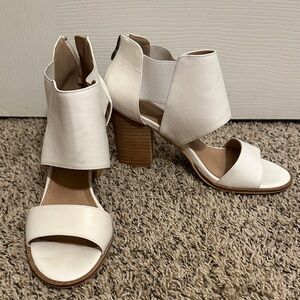 CCOCCI White Women's Block Heel Sandals